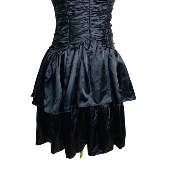 Gunne Sax Jessica McClintock 80s Tiered Sparkle Prom Dress - Picture 3 of 11